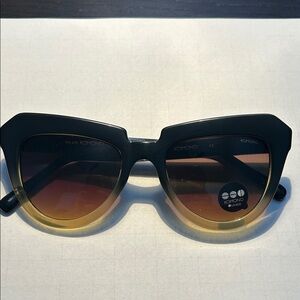 Komono Black to Amber Gradient Cat-Eye Sunglasses - Women
